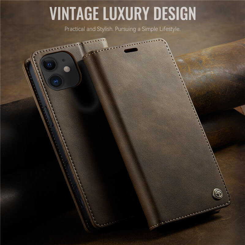CaseMe iPhone 12 Mini Magnetic Wallet Case with RFID Blocking