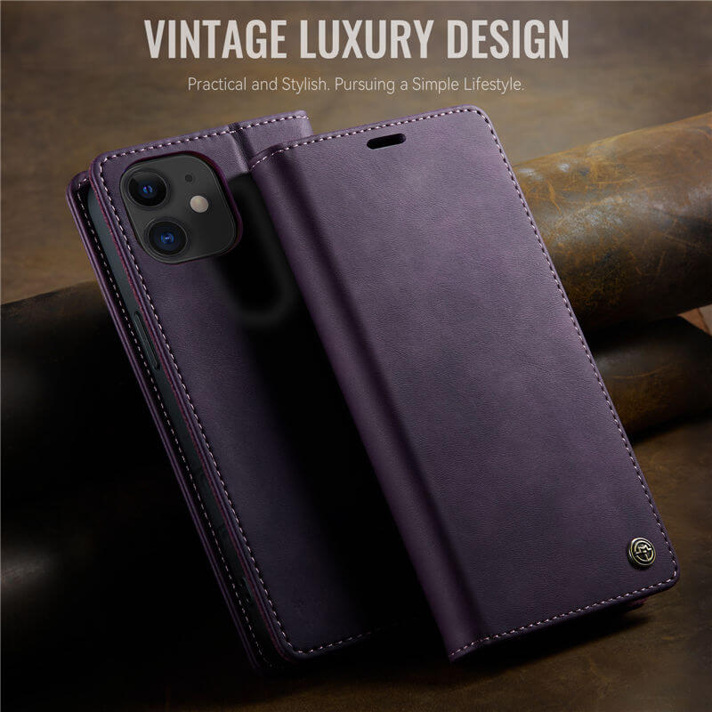 CaseMe iPhone 12 Mini Magnetic Wallet Case with RFID Blocking