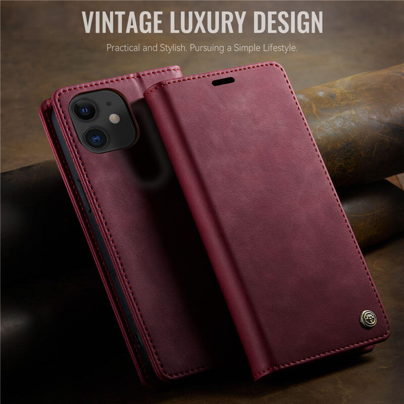 CaseMe iPhone 12 Mini Magnetic Wallet Case with RFID Blocking