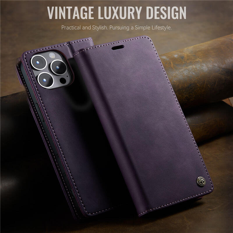 CaseMe iPhone 12 Pro Max Magnetic Wallet Case with RFID Blocking