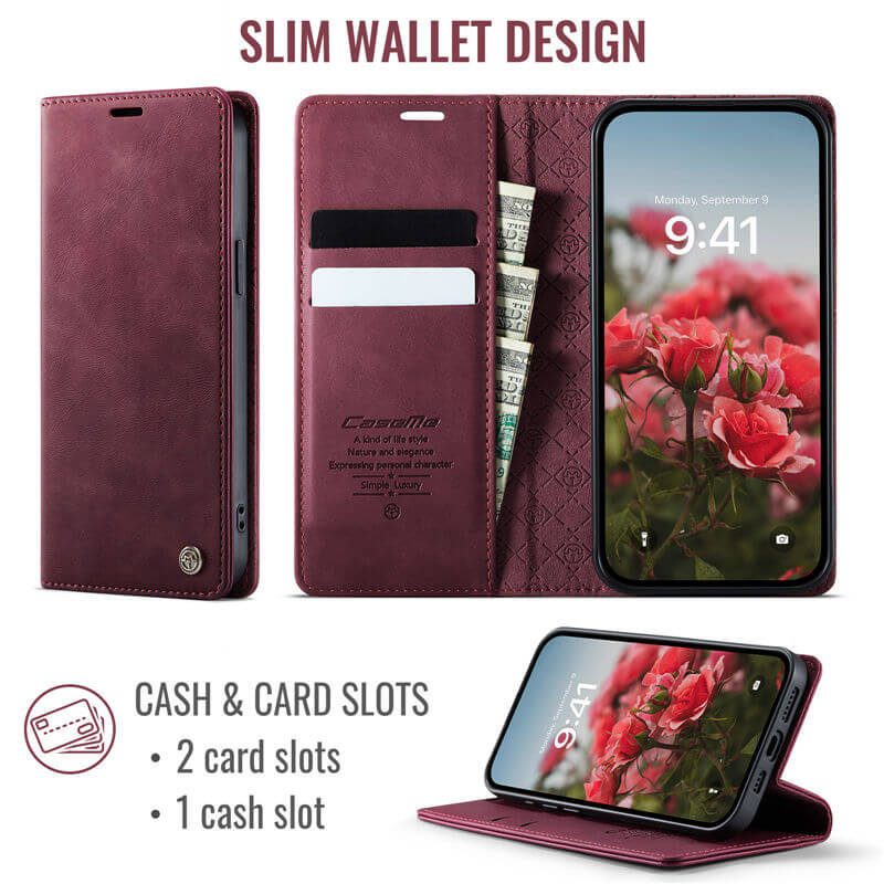 CaseMe iPhone 12 Pro Max Magnetic Wallet Case with RFID Blocking