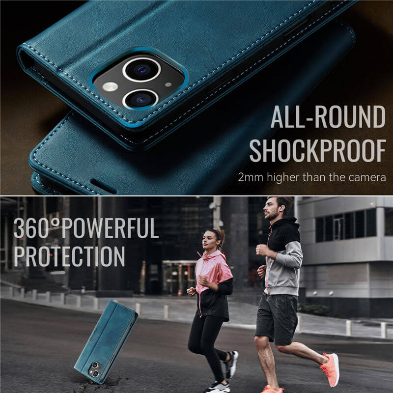 CaseMe iPhone 13 Mini Magnetic Wallet Case with RFID Blocking