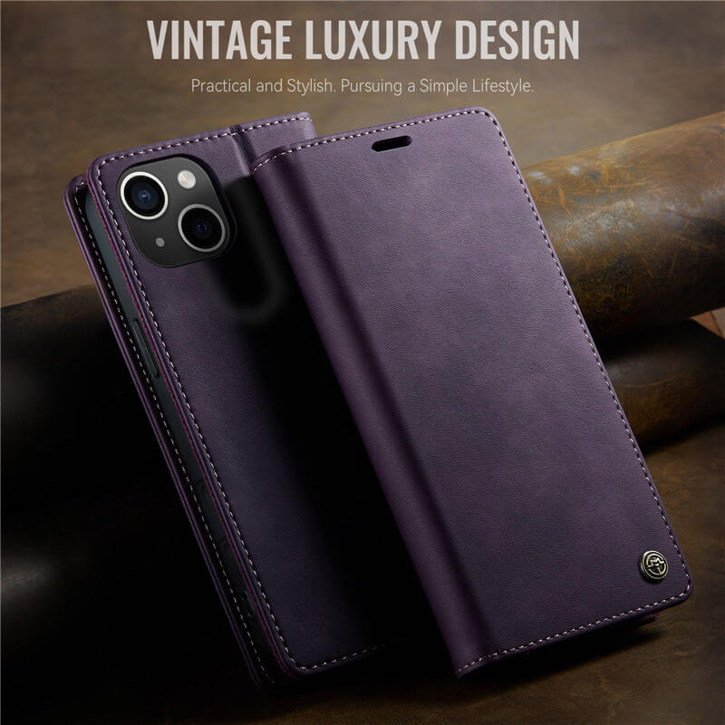 CaseMe iPhone 13 Magnetic Wallet Case with RFID Blocking