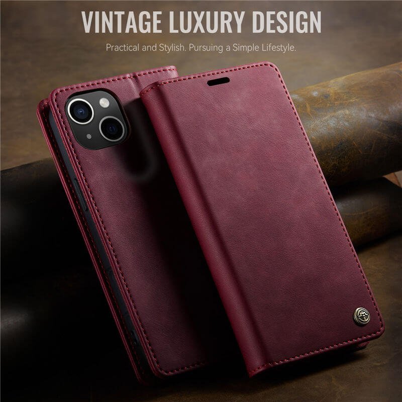 CaseMe iPhone 13 Magnetic Wallet Case with RFID Blocking