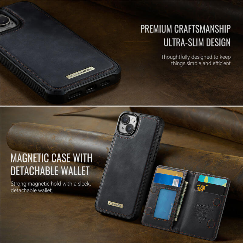 CaseMe iPhone 14 Plus 2-in-1 Detachable Magnetic Wallet Case