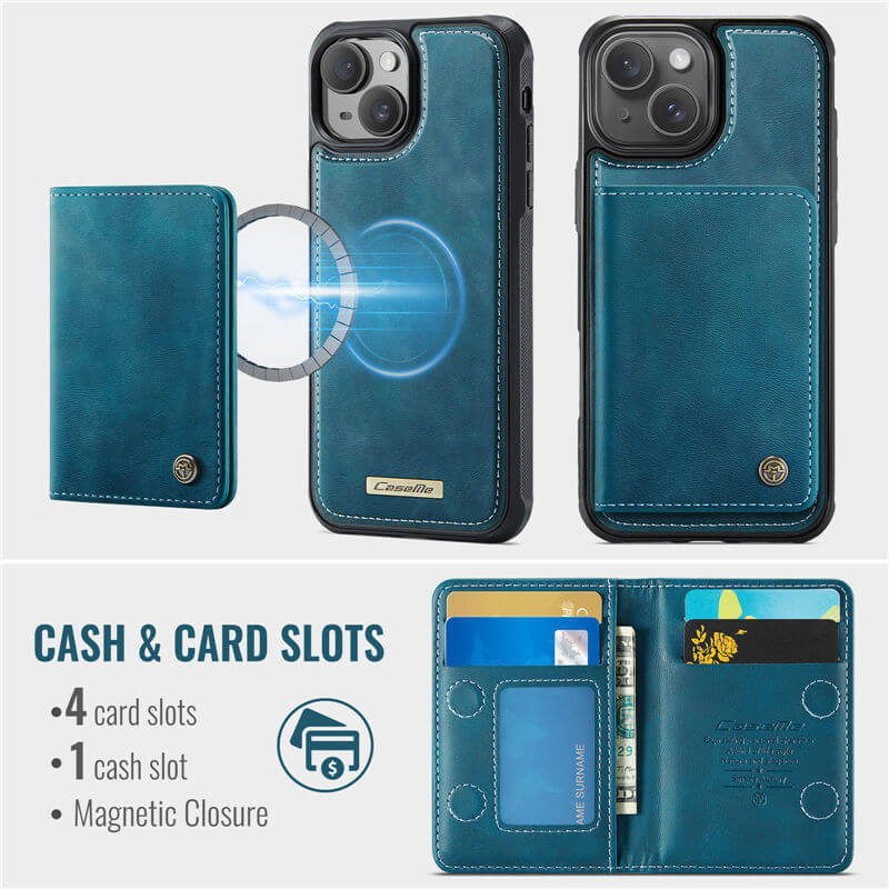 CaseMe iPhone 13 2-in-1 Detachable Magnetic Wallet Case