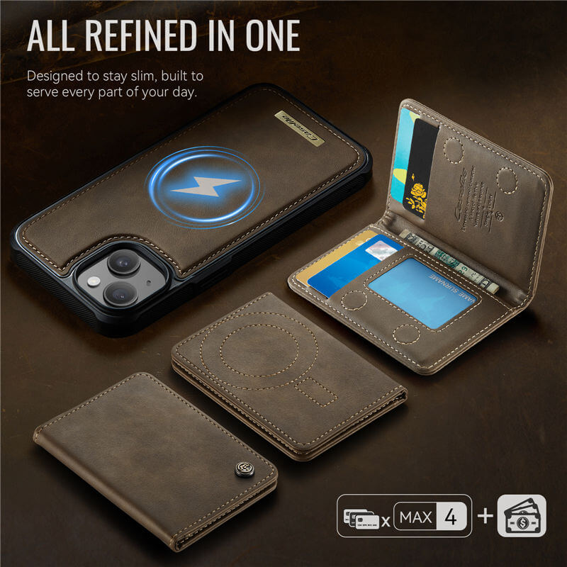 CaseMe iPhone 13 2-in-1 Detachable Magnetic Wallet Case