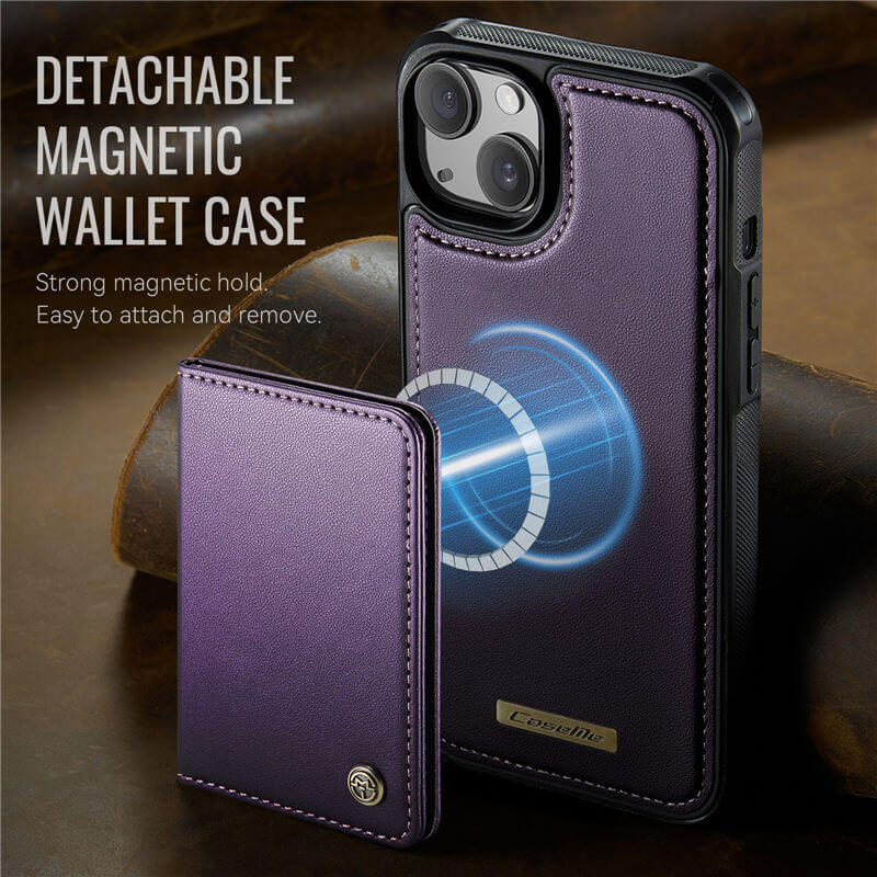 CaseMe iPhone 14 Plus 2-in-1 Detachable Magnetic Wallet Case