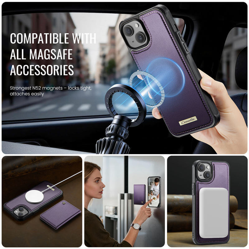 CaseMe iPhone 14 Plus 2-in-1 Detachable Magnetic Wallet Case