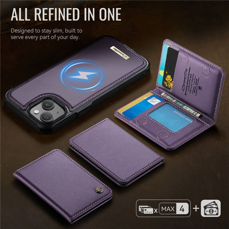 CaseMe iPhone 14 Plus 2-in-1 Detachable Magnetic Wallet Case