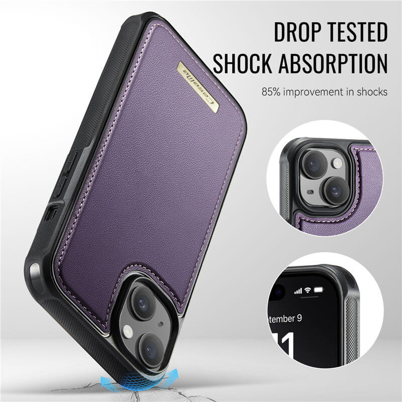 CaseMe iPhone 14 Plus 2-in-1 Detachable Magnetic Wallet Case