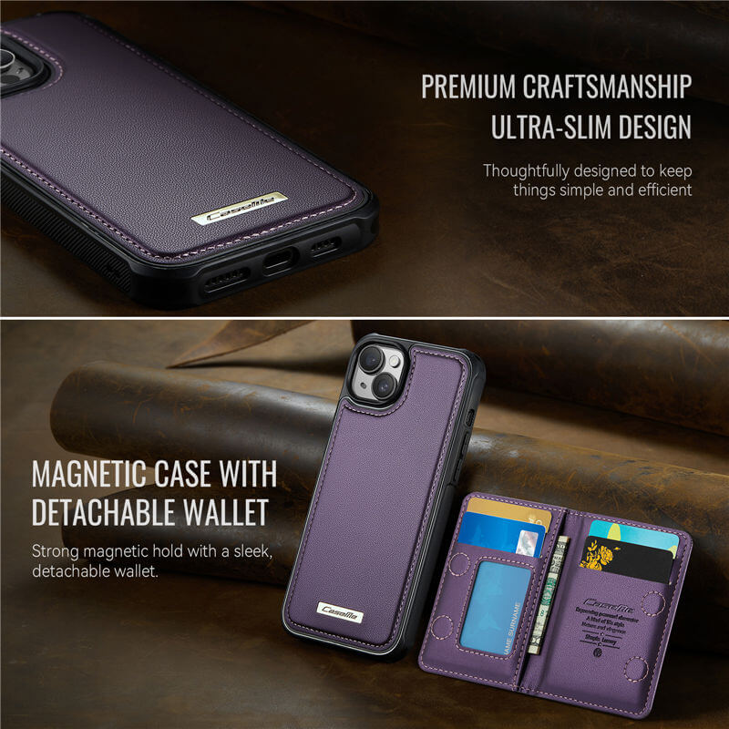 CaseMe iPhone 14 Plus 2-in-1 Detachable Magnetic Wallet Case