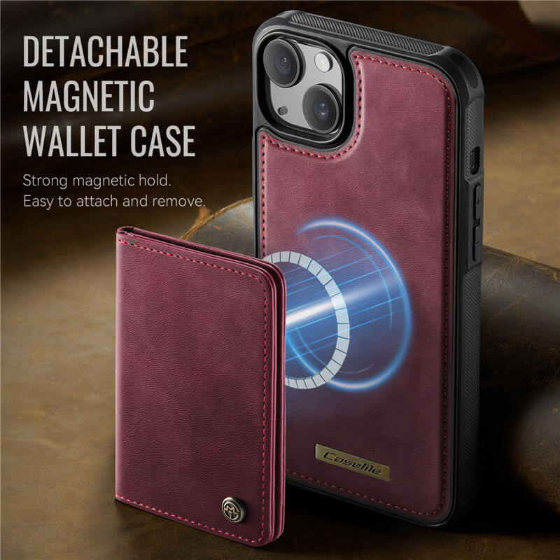 CaseMe iPhone 14 2-in-1 Detachable Magnetic Wallet Case