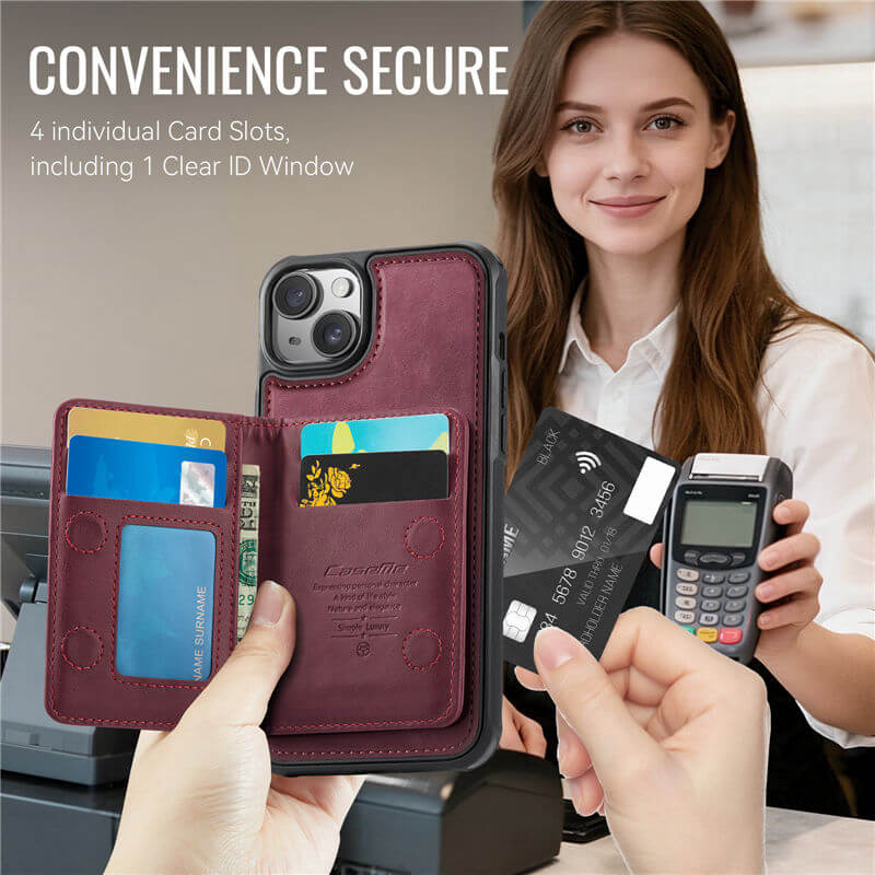 CaseMe iPhone 14 2-in-1 Detachable Magnetic Wallet Case