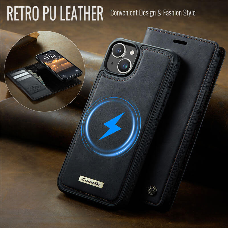 CaseMe iPhone 13 2-in-1 Magnetic Wallet Case