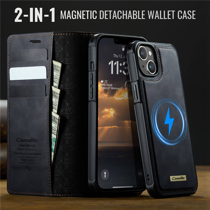 CaseMe iPhone 13 2-in-1 Magnetic Wallet Case
