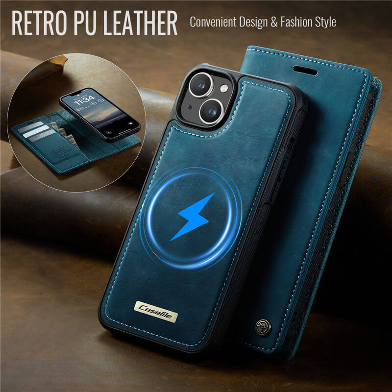CaseMe iPhone 13 2-in-1 Magnetic Wallet Case