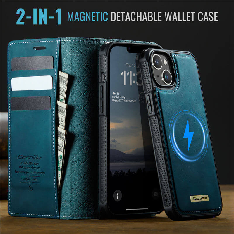 CaseMe iPhone 13 2-in-1 Magnetic Wallet Case