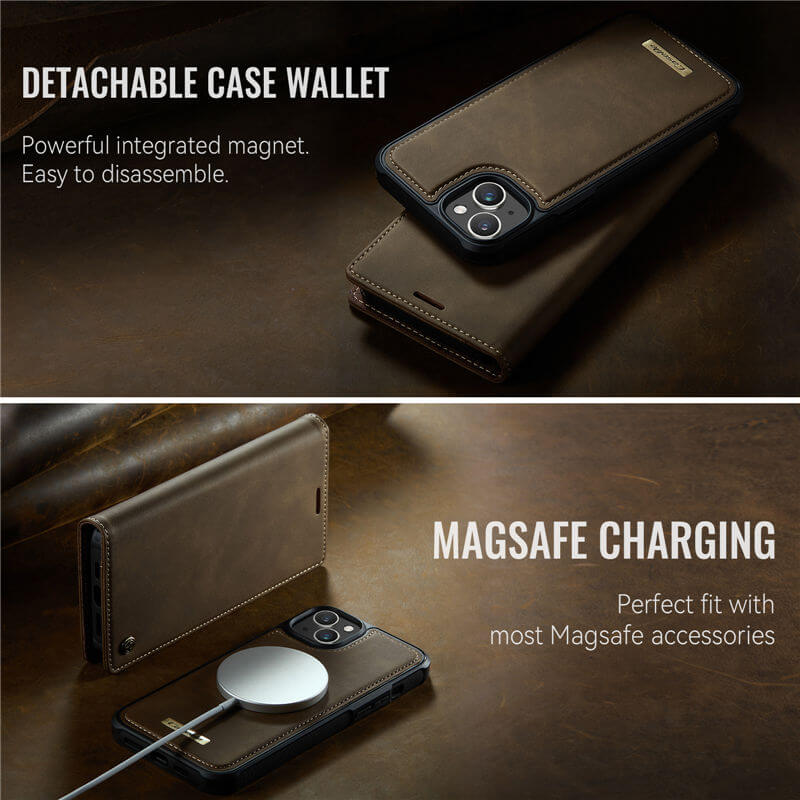 CaseMe iPhone 14 2-in-1 Magnetic Wallet Case