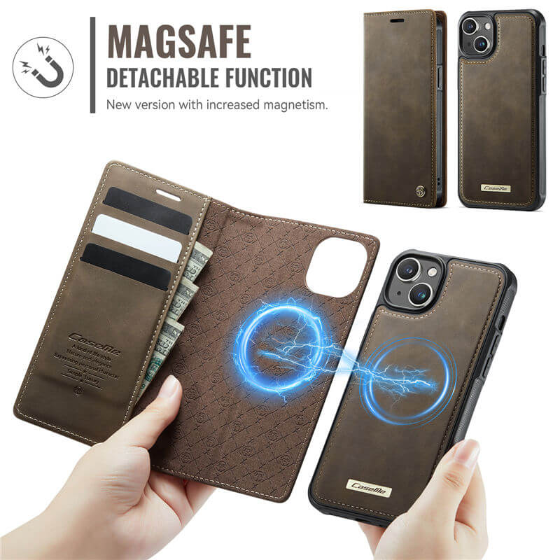 CaseMe iPhone 14 2-in-1 Magnetic Wallet Case