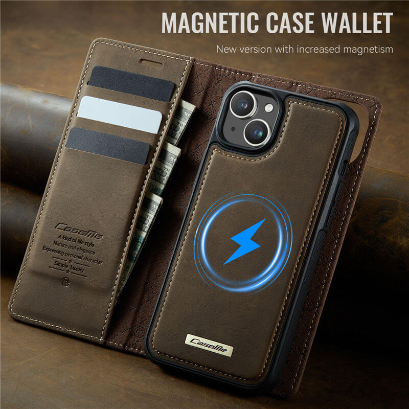 CaseMe iPhone 14 2-in-1 Magnetic Wallet Case