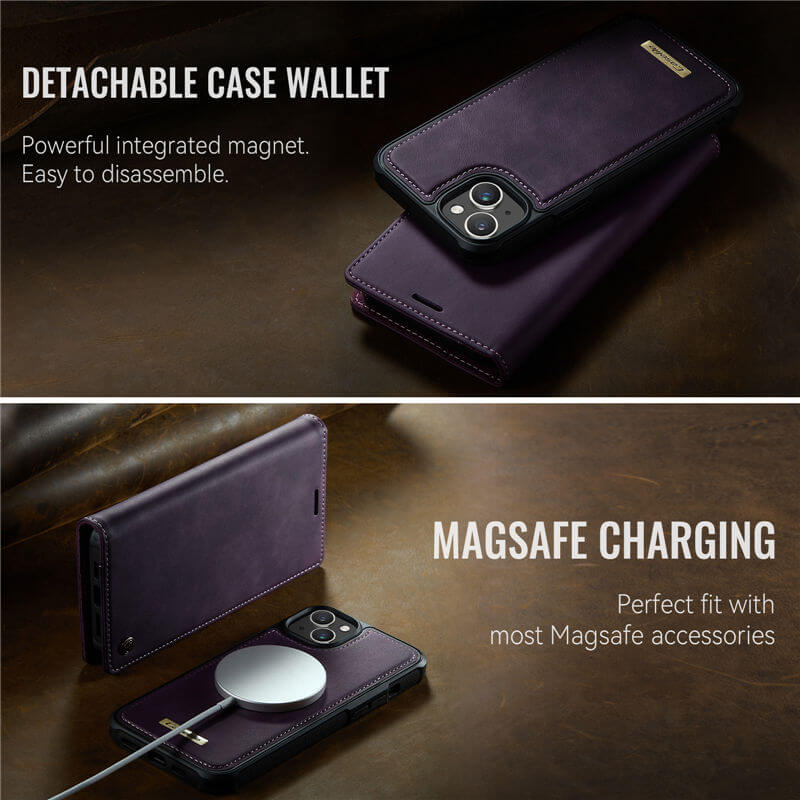 CaseMe iPhone 14 Plus 2-in-1 Magnetic Wallet Case