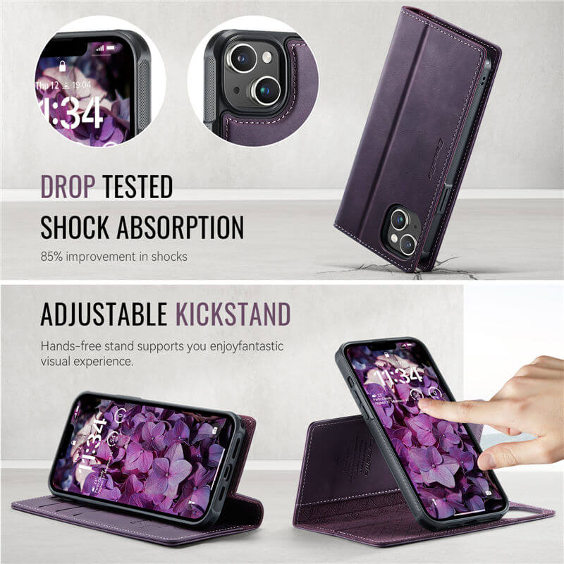 CaseMe iPhone 14 Plus 2-in-1 Magnetic Wallet Case
