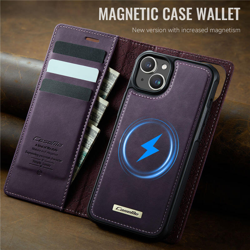 CaseMe iPhone 14 Plus 2-in-1 Magnetic Wallet Case