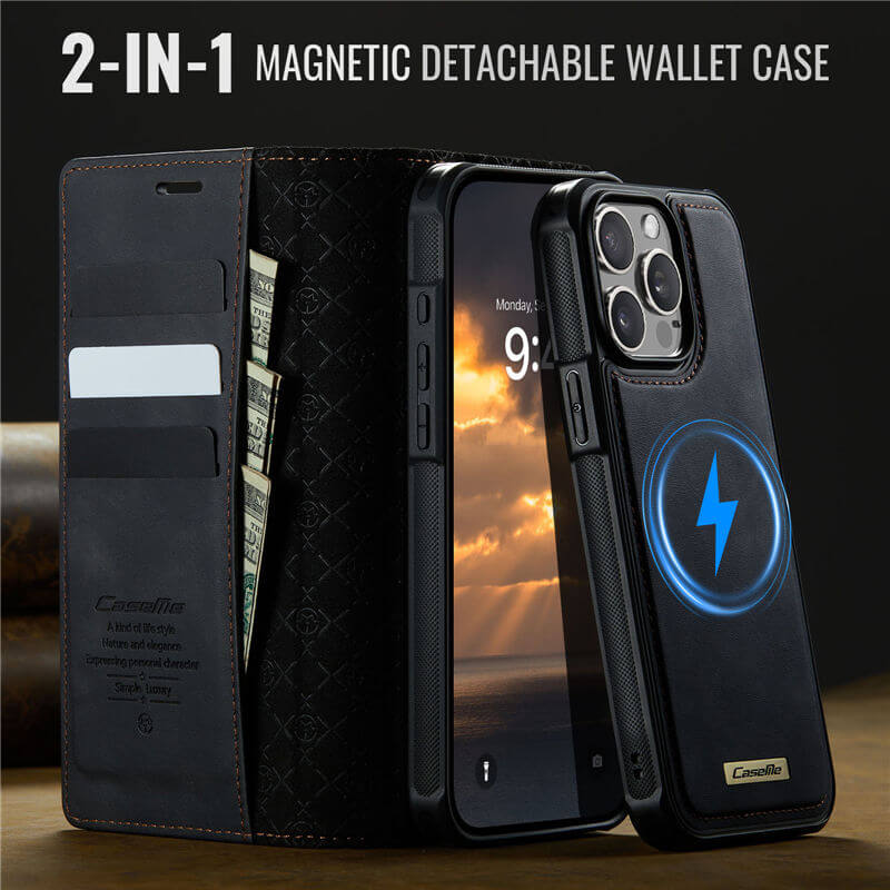 CaseMe iPhone 14 Pro 2-in-1 Magnetic Wallet Case