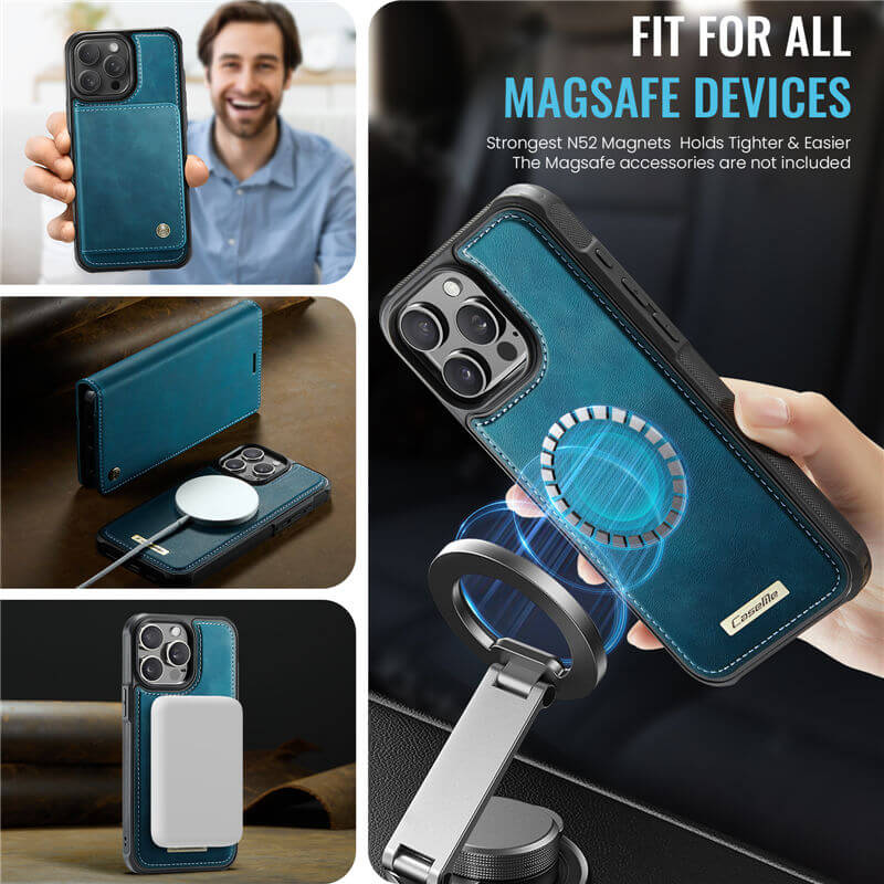 CaseMe iPhone 13 Pro 2-in-1 Magnetic Wallet Case