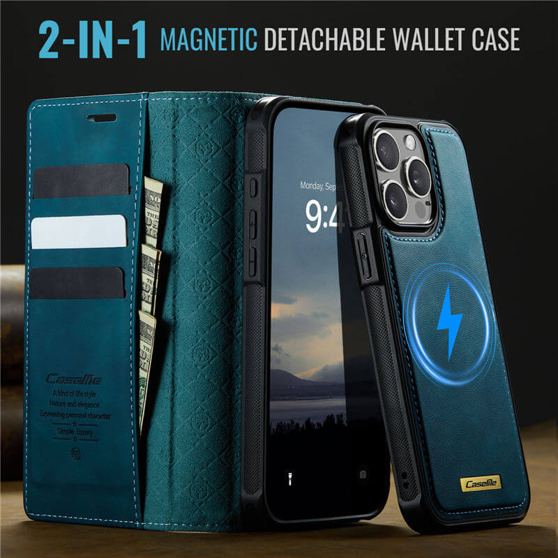CaseMe iPhone 13 Pro 2-in-1 Magnetic Wallet Case