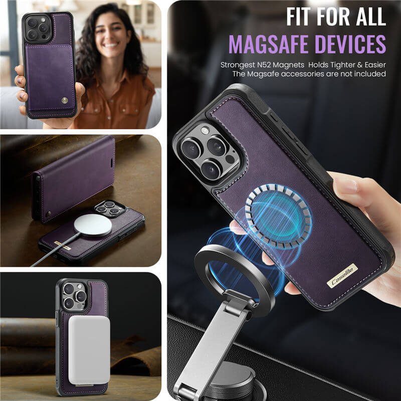 CaseMe iPhone 14 Pro Max 2-in-1 Magnetic Wallet Case