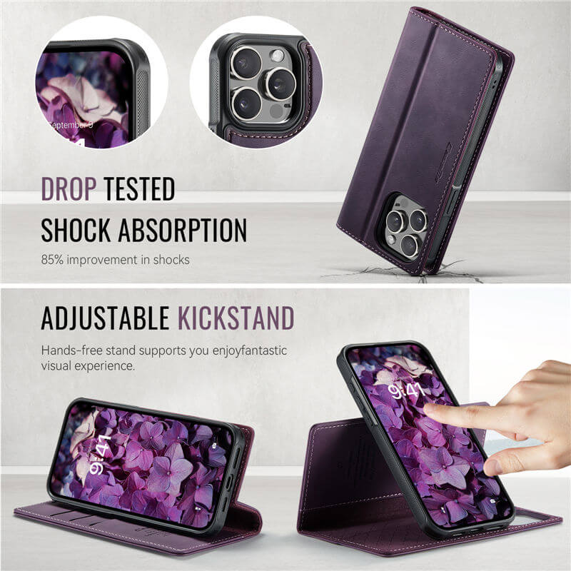 CaseMe iPhone 14 Pro Max 2-in-1 Magnetic Wallet Case