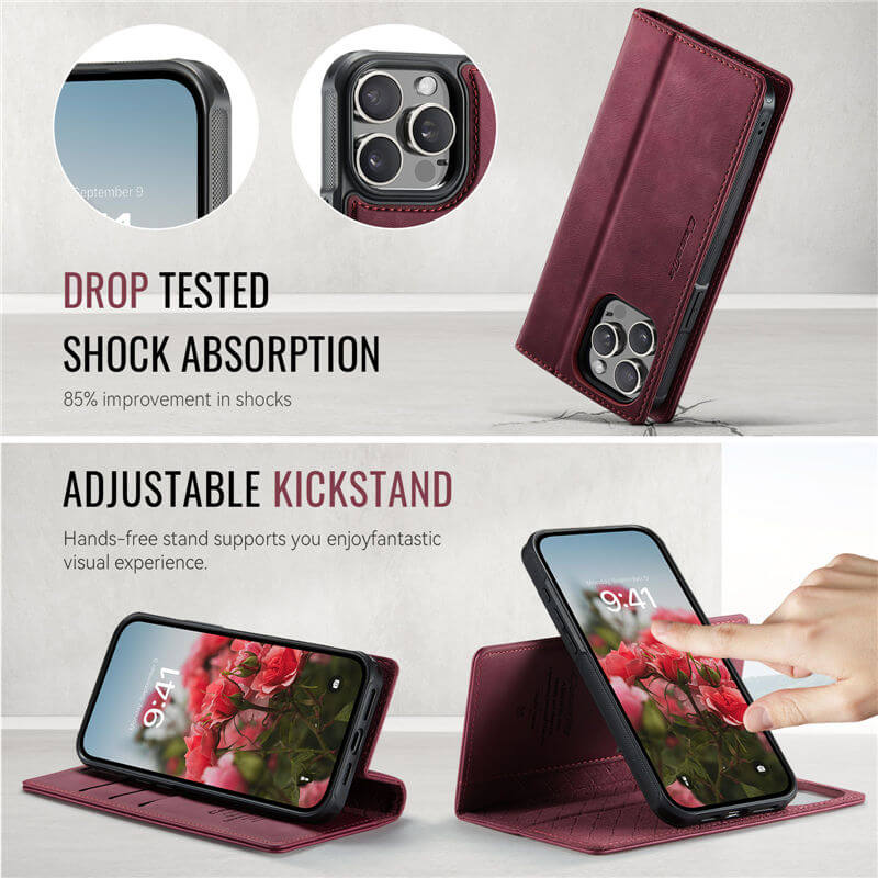 CaseMe iPhone 14 Pro Max 2-in-1 Magnetic Wallet Case