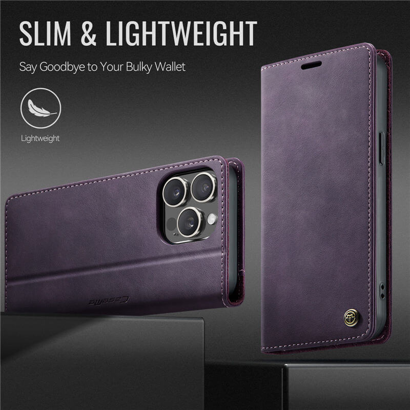 CaseMe iPhone 13 Pro Magnetic Wallet Case with RFID Blocking