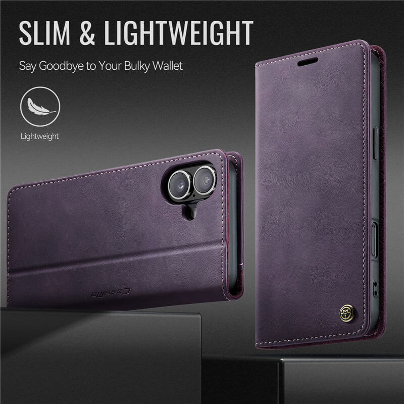 CaseMe iPhone 16 Plus Magnetic Wallet Case with RFID Blocking