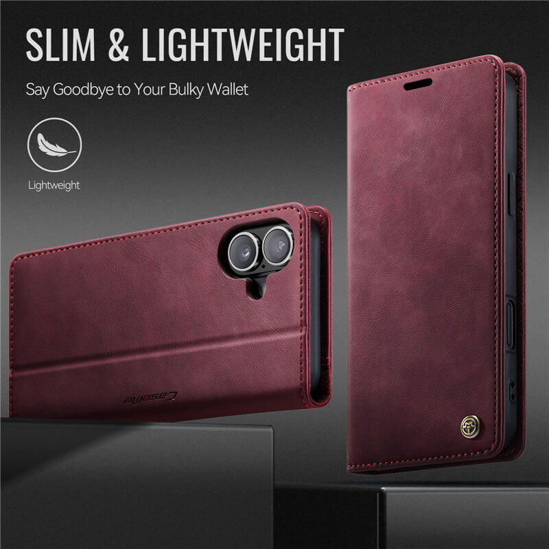 CaseMe iPhone 16 Magnetic Wallet Case with RFID Blocking