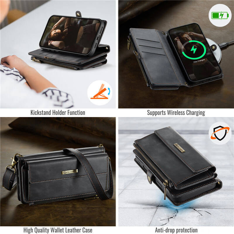 CaseMe iPhone 16 Plus Crossbody Wallet Case