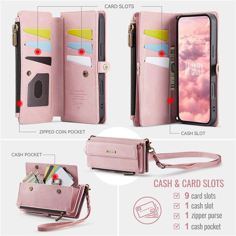 CaseMe iPhone 16 Crossbody Wallet Case