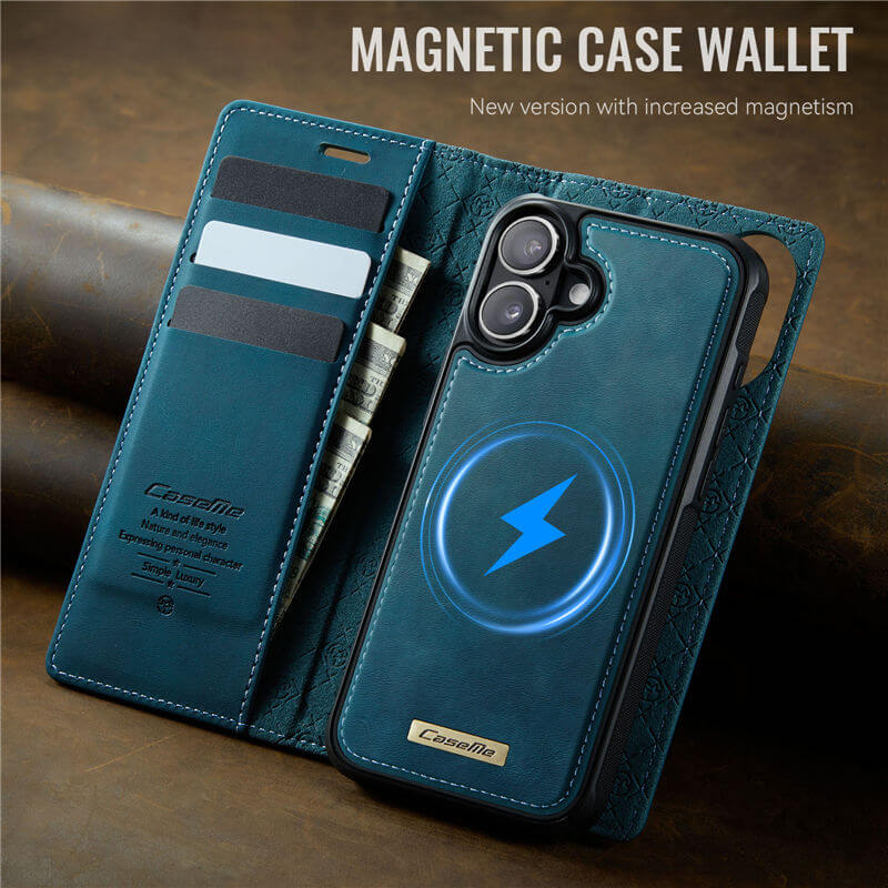CaseMe iPhone 16 Plus 2-in-1 Magnetic Wallet Case