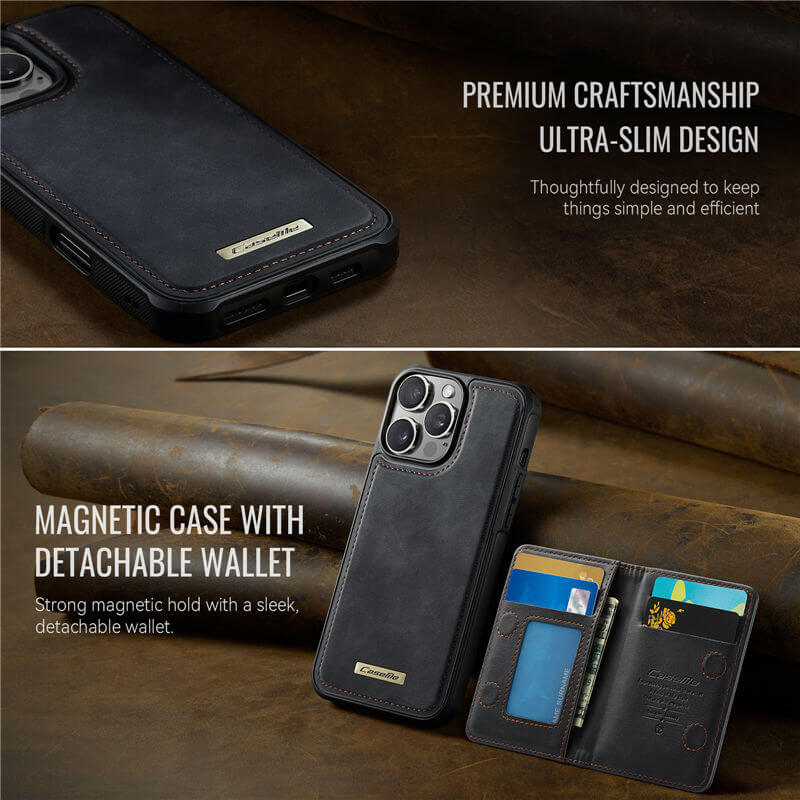 CaseMe iPhone 16 Pro Max 2-in-1 Detachable Magnetic Wallet Case