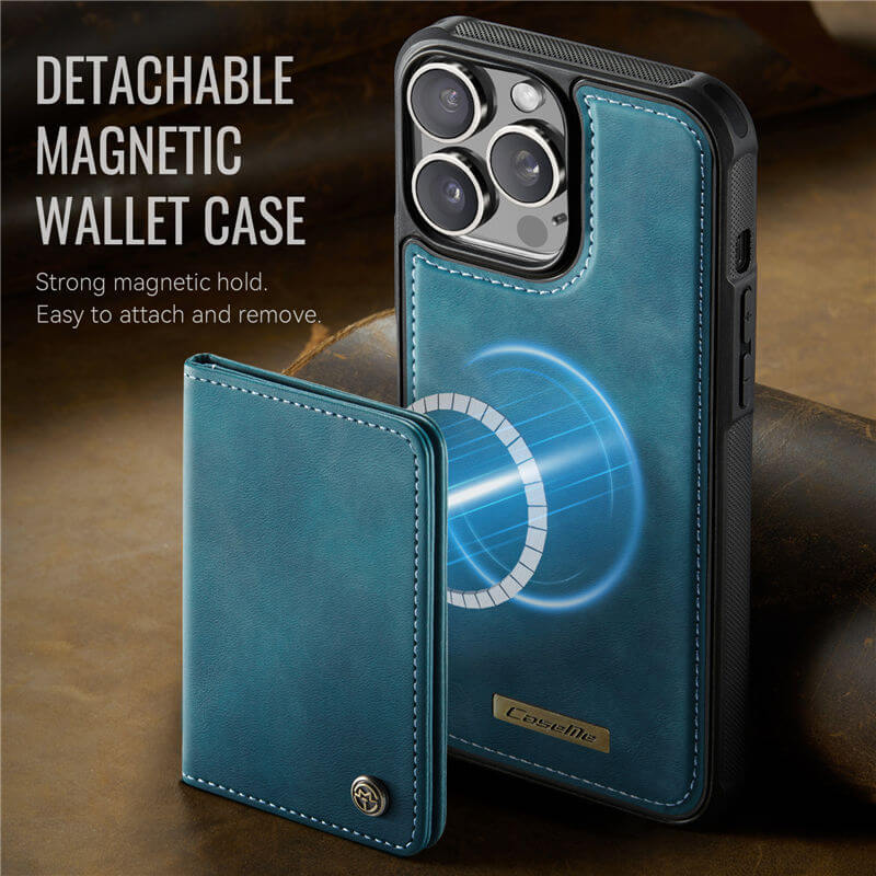 CaseMe iPhone 16 Pro Max 2-in-1 Detachable Magnetic Wallet Case