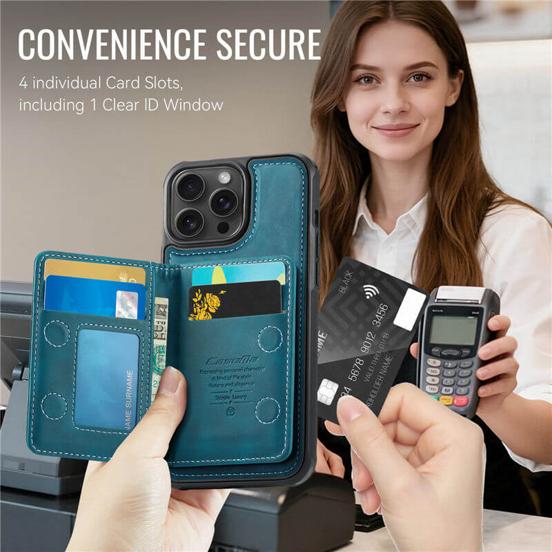 CaseMe iPhone 16 Pro Max 2-in-1 Detachable Magnetic Wallet Case