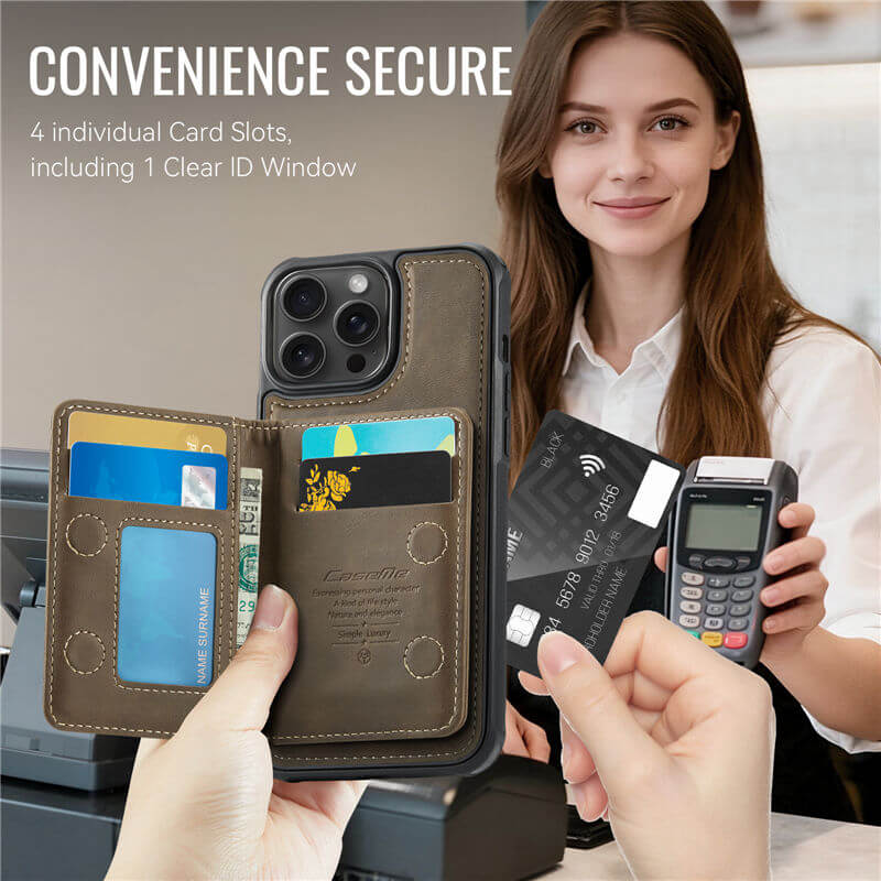 CaseMe iPhone 16 Pro 2-in-1 Detachable Magnetic Wallet Case