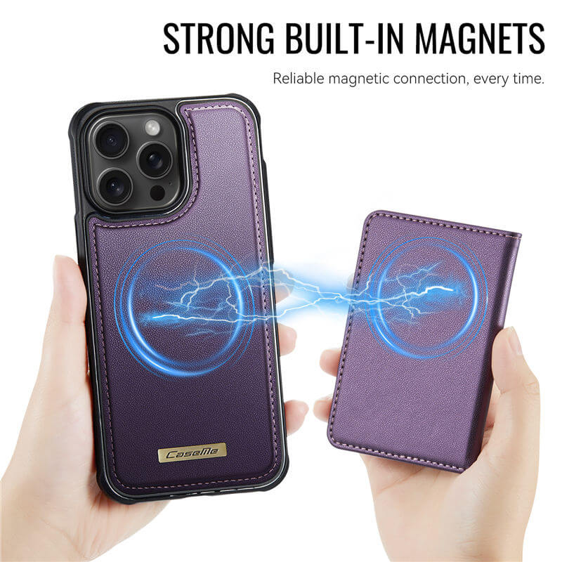 CaseMe iPhone 16 Pro 2-in-1 Detachable Magnetic Wallet Case