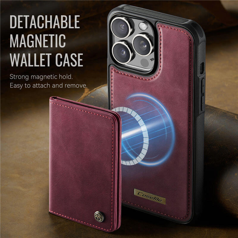 CaseMe iPhone 16 Pro Max 2-in-1 Detachable Magnetic Wallet Case