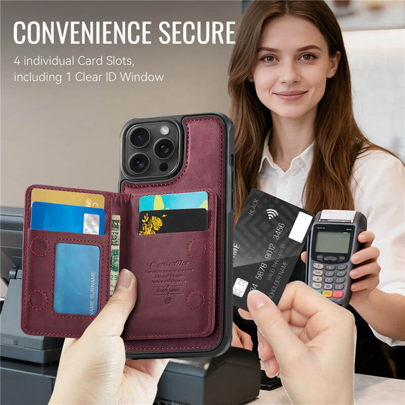 CaseMe iPhone 16 Pro Max 2-in-1 Detachable Magnetic Wallet Case