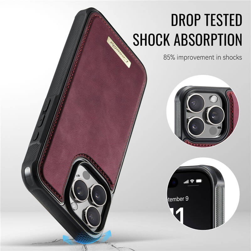CaseMe iPhone 16 Pro Max 2-in-1 Detachable Magnetic Wallet Case