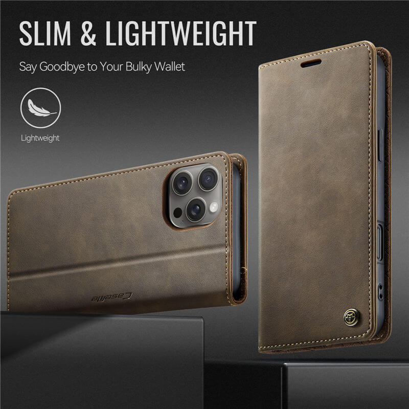 CaseMe iPhone 16 Pro Magnetic Wallet Case with RFID Blocking