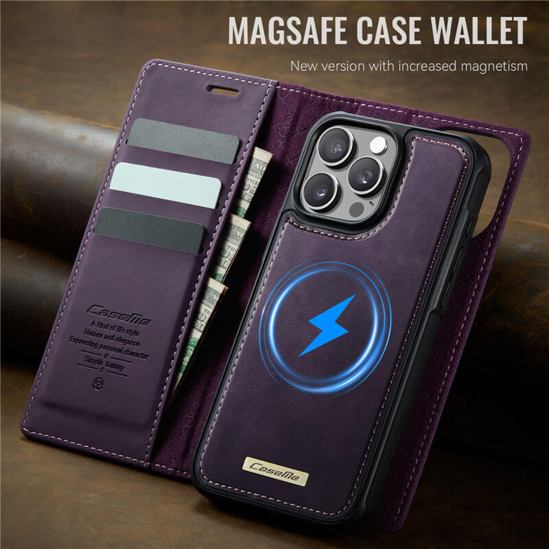 CaseMe iPhone 16 Pro 2-in-1 Magnetic Wallet Case